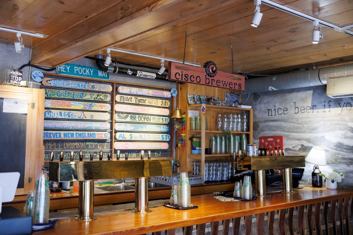 Cisco Brewery tap and menu.